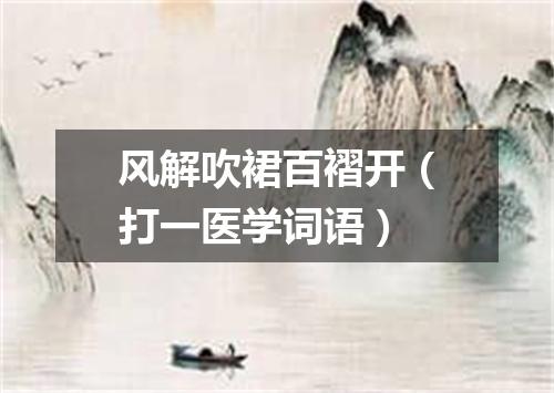 风解吹裙百褶开（打一医学词语）