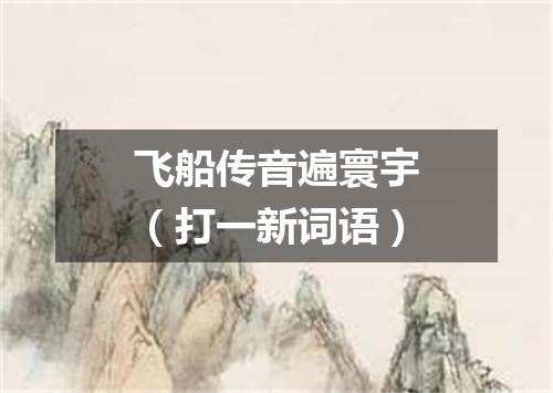 飞船传音遍寰宇（打一新词语）