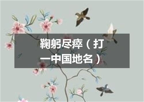 鞠躬尽瘁（打一中国地名）