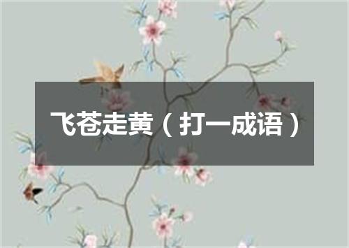 飞苍走黄（打一成语）
