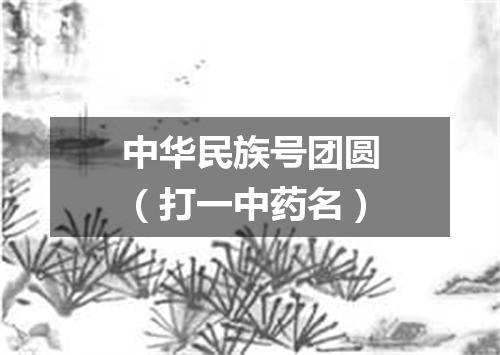 中华民族号团圆（打一中药名）