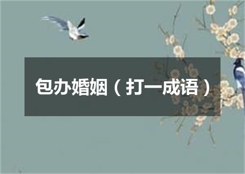 包办婚姻（打一成语）