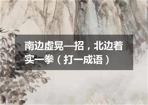 南边虚晃—招，北边着实一拳（打一成语）