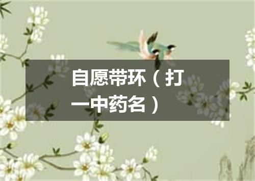 自愿带环（打一中药名）