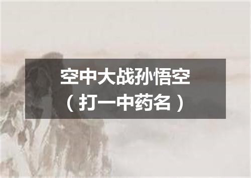 空中大战孙悟空（打一中药名）