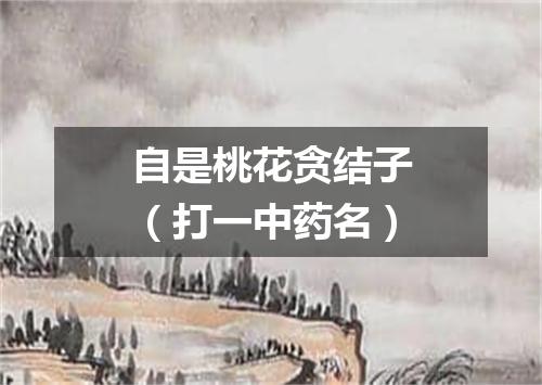 自是桃花贪结子（打一中药名）