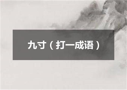 九寸（打一成语）