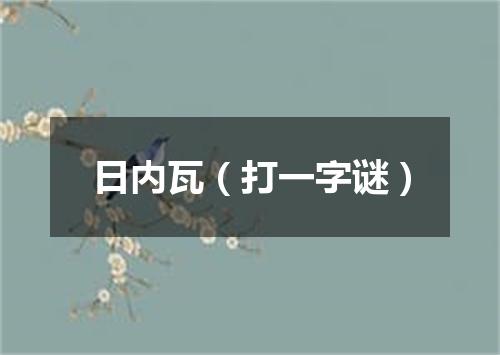 日内瓦（打一字谜）