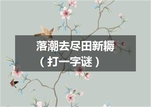 落潮去尽田新耨（打一字谜）