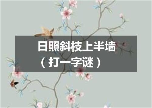 日照斜枝上半墙（打一字谜）