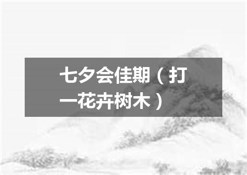 七夕会佳期（打一花卉树木）