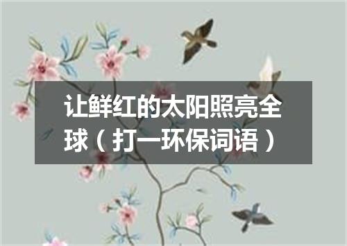 让鲜红的太阳照亮全球（打一环保词语）
