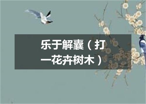 乐于解囊（打一花卉树木）