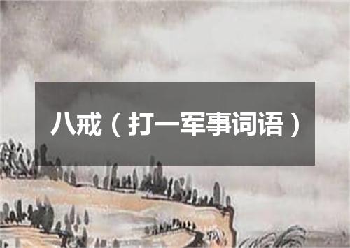 八戒（打一军事词语）