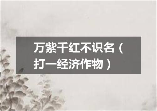 万紫千红不识名（打一经济作物）