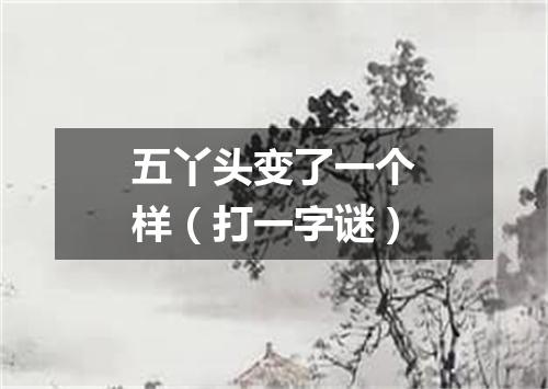 五丫头变了一个样（打一字谜）