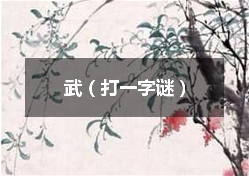 武（打一字谜）