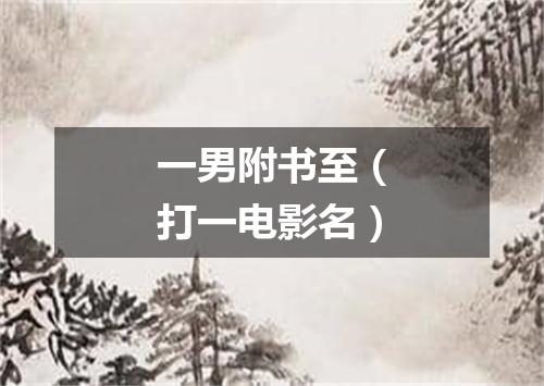一男附书至（打一电影名）