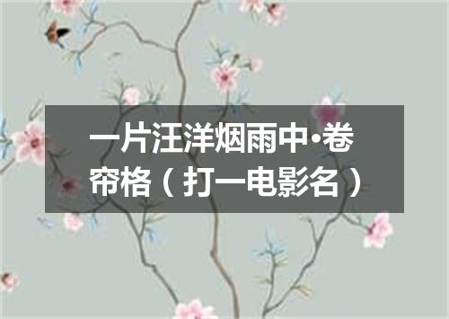 一片汪洋烟雨中·卷帘格（打一电影名）