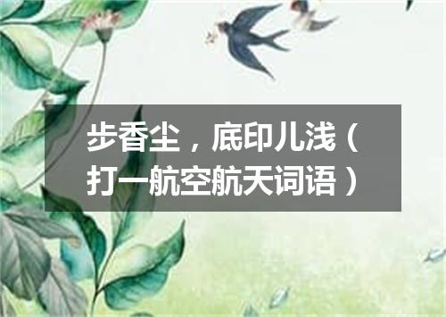 步香尘，底印儿浅（打一航空航天词语）
