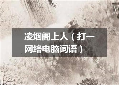 凌烟阁上人（打一网络电脑词语）