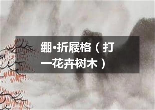 绷·折屐格（打一花卉树木）