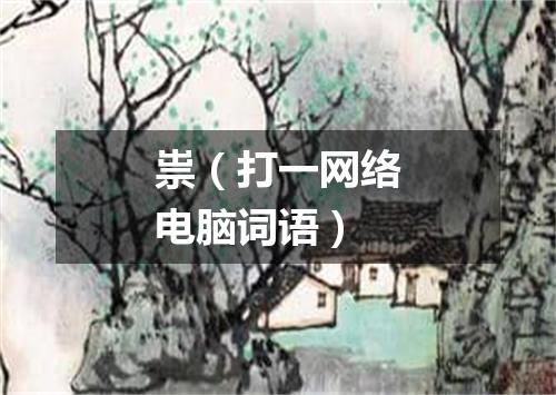 祟（打一网络电脑词语）