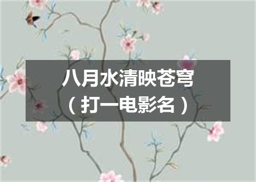 八月水清映苍穹（打一电影名）