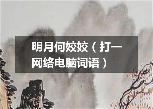 明月何姣姣（打一网络电脑词语）