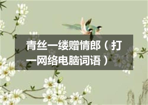 青丝一缕赠情郎（打一网络电脑词语）