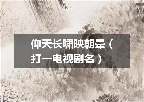 仰天长啸映朝晕（打一电视剧名）