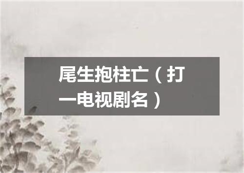 尾生抱柱亡（打一电视剧名）