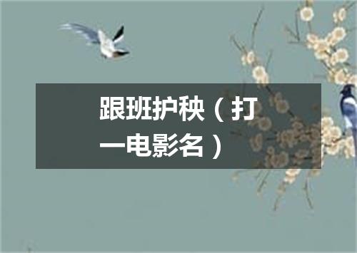 跟班护秧（打一电影名）