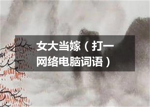 女大当嫁（打一网络电脑词语）