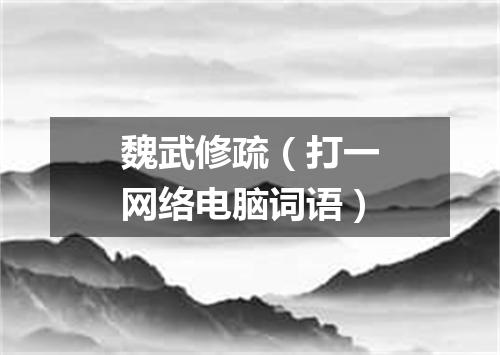 魏武修疏（打一网络电脑词语）