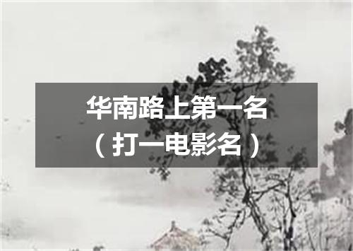 华南路上第一名（打一电影名）