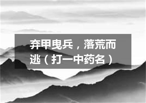 弃甲曳兵，落荒而逃（打一中药名）