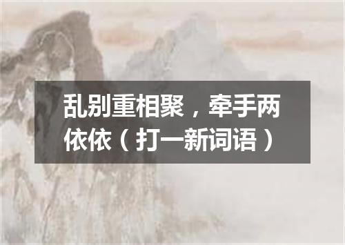 乱别重相聚，牵手两依依（打一新词语）
