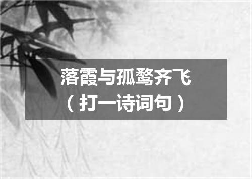 落霞与孤鹜齐飞（打一诗词句）