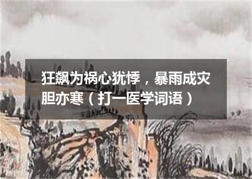 狂飙为祸心犹悸，暴雨成灾胆亦寒（打一医学词语）