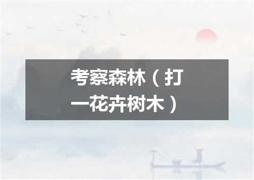 考察森林（打一花卉树木）