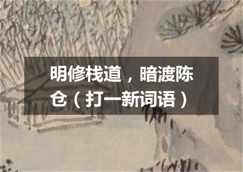 明修栈道，暗渡陈仓（打一新词语）