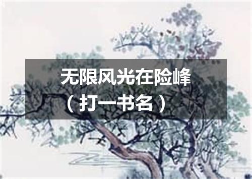 无限风光在险峰（打一书名）
