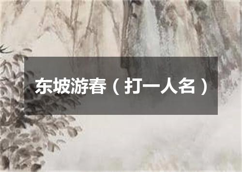 东坡游春（打一人名）