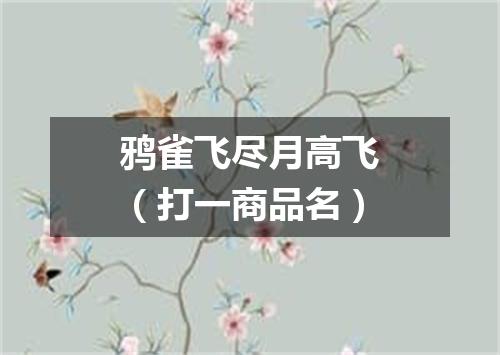 鸦雀飞尽月高飞（打一商品名）