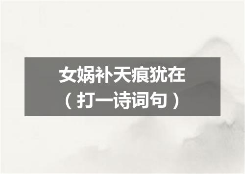 女娲补天痕犹在（打一诗词句）