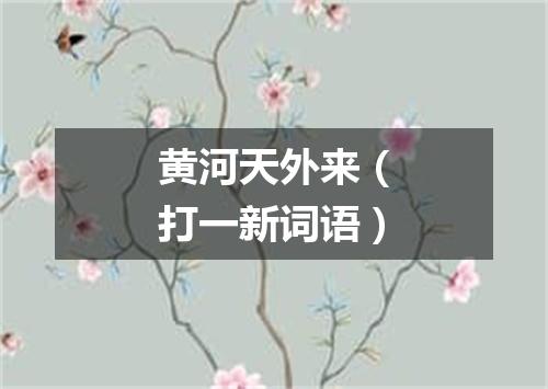 黄河天外来（打一新词语）