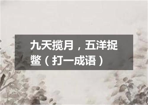 九天揽月，五洋捉鳖（打一成语）