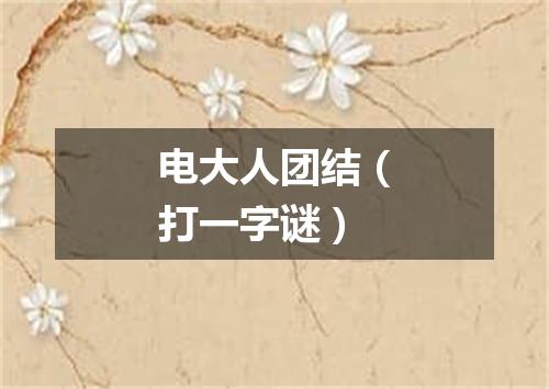 电大人团结（打一字谜）