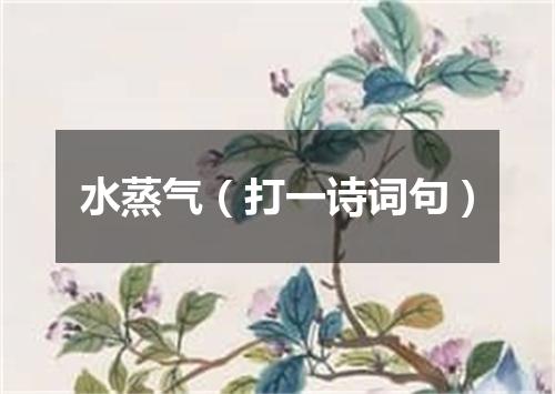 水蒸气（打一诗词句）